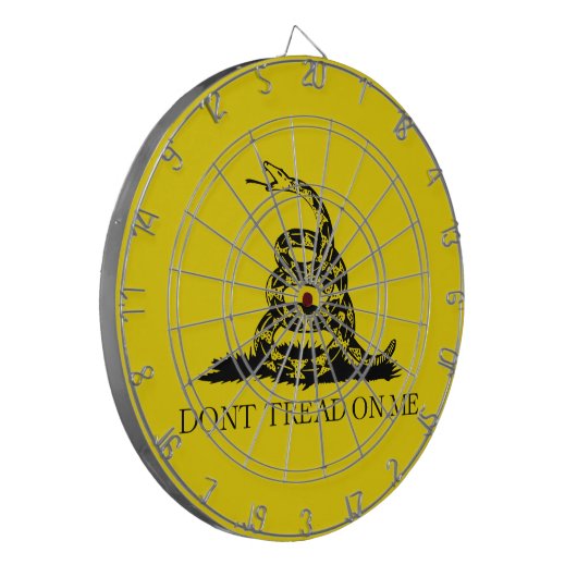 Gadsden Rattlesnake Flag: Revolutionaire Oorlog 17 Dartbord (Voorkant Links)