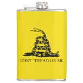 Gadsden Rattlesnake Flag: Revolutionaire Oorlog 17 Heupfles (Voorkant)