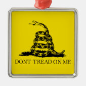Gadsden Rattlesnake Flag: Revolutionaire Oorlog 17 Metalen Ornament (Voorkant)