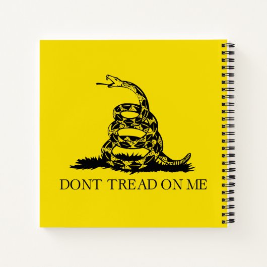 Gadsden Rattlesnake Flag: Revolutionaire Oorlog 17 Notitieboek (Achterkant)