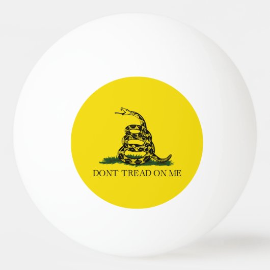 Gadsden Rattlesnake Flag: Revolutionaire Oorlog 17 Pingpongbal (Voorkant)