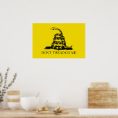 Gadsden Rattlesnake Flag: Revolutionaire Oorlog 17 Poster (Keuken)
