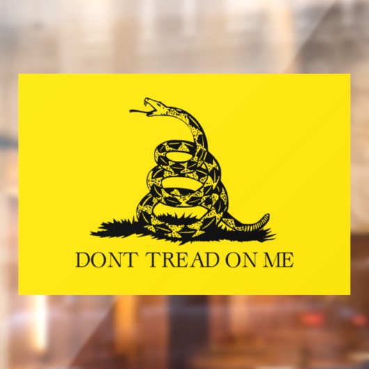 Gadsden Rattlesnake Flag: Revolutionaire Oorlog 17 Raamsticker (Vel 2)