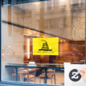 Gadsden Rattlesnake Flag: Revolutionaire Oorlog 17 Raamsticker (Cafe Raam)