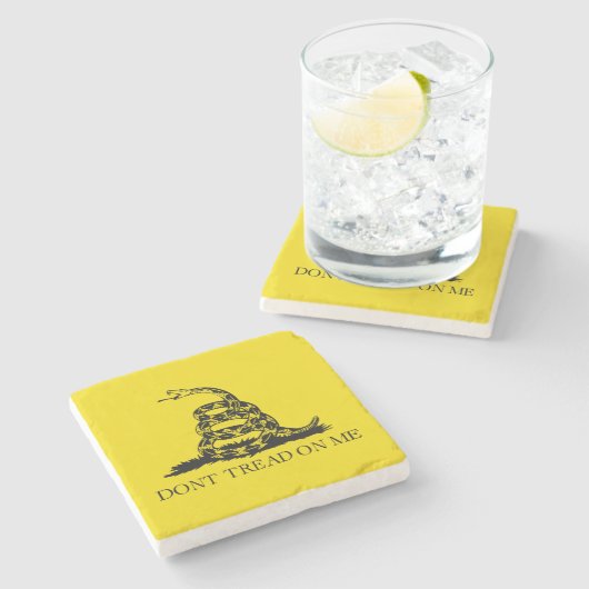 Gadsden Rattlesnake Flag: Revolutionaire Oorlog 17 Stenen Onderzetter (Zijkant)