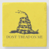 Gadsden Rattlesnake Flag: Revolutionaire Oorlog 17 Stenen Onderzetter (Voorkant)
