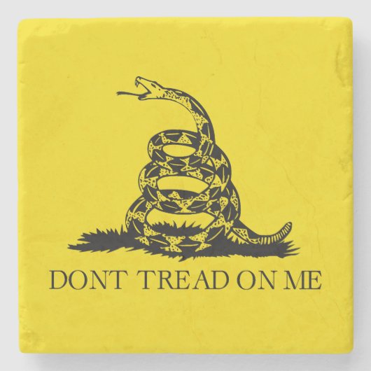 Gadsden Rattlesnake Flag: Revolutionaire Oorlog 17 Stenen Onderzetter (Voorkant)