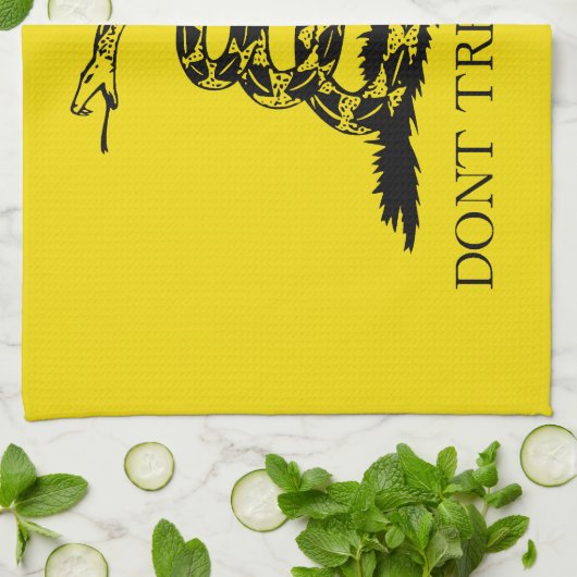 Gadsden Rattlesnake Flag: Revolutionaire Oorlog 17 Theedoek (Gevouwen)