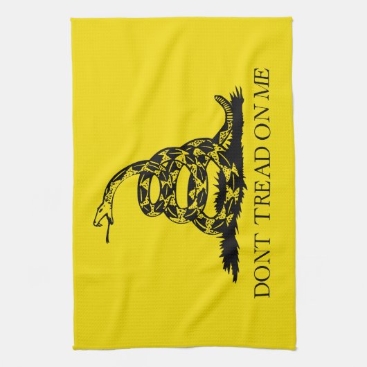 Gadsden Rattlesnake Flag: Revolutionaire Oorlog 17 Theedoek (Verticaal)