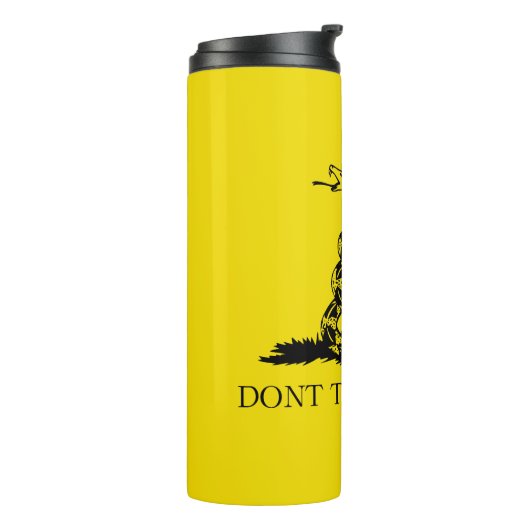 Gadsden Rattlesnake Flag: Revolutionaire Oorlog 17 Thermosbeker (Gedraaid links)