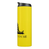 Gadsden Rattlesnake Flag: Revolutionaire Oorlog 17 Thermosbeker (Geroteerd rechts)