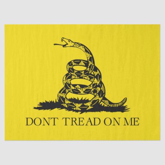 Gadsden Rattlesnake Flag: Revolutionaire Oorlog 17 Tissuepapier (Voorkant)