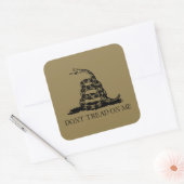 Gadsden Rattlesnake Flag: Revolutionaire Oorlog 17 Vierkante Sticker (Envelop)
