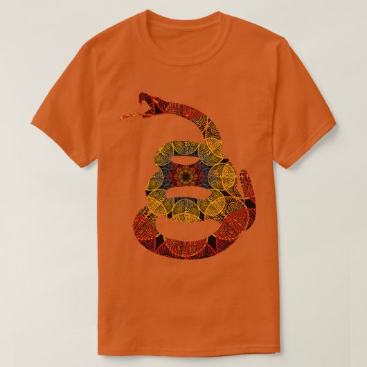 Gadsden Slang Cirkelvormig Mexicaans Bloem patroon T-shirt (Design voorkant)