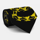 Gadsden Slang Geel en Zwart Stropdas (Opgerold)
