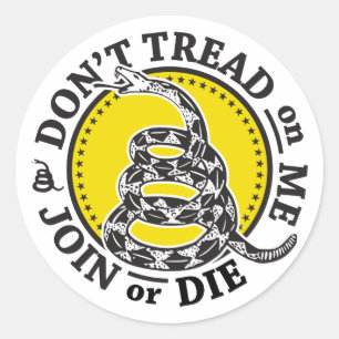 Gadsden Snake Crest Ronde Sticker