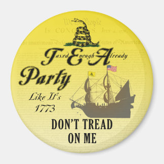 Gadsden - Tea Party alsof het 1773 magneet is