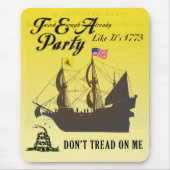 Gadsden - Tea Party Alsof het 1773 Mousepad is Muismat (Voorkant)