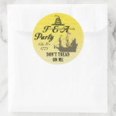 Gadsden - Tea Party alsof het 1773 Stickers is (Tas)