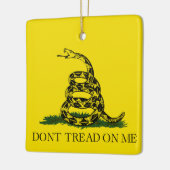 Gadsden trappen niet op me keramisch ornament (Links)