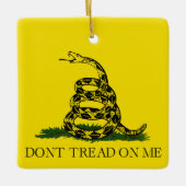 Gadsden trappen niet op me keramisch ornament (Voorkant)