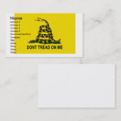 Gadsden visitekaartje... visitekaartje (Voorkant / Achterkant)