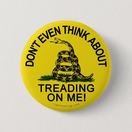 Gadsden vlag bijgewerkt ronde button 5,7 cm (Voorkant)