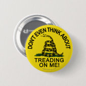 Gadsden vlag bijgewerkt ronde button 5,7 cm (Voorkant /achterkant)