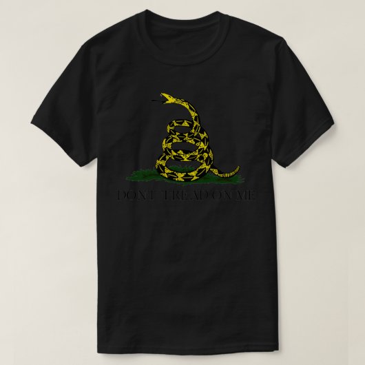 Gadsden vlag Dont tread me op Libertarian 2de amen T-shirt (Design voorkant)