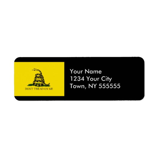 Gadsden-vlag Etiket (Voorkant)