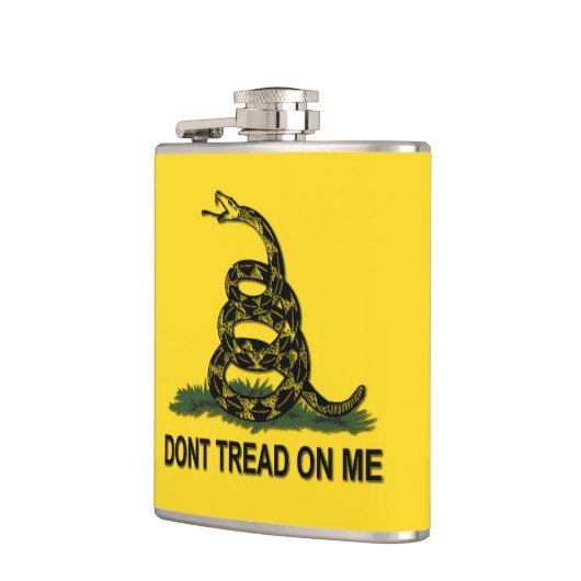 Gadsden vlag kan me niet vertellen heupfles (Links)