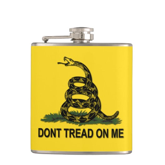 Gadsden vlag kan me niet vertellen heupfles (Voorkant)