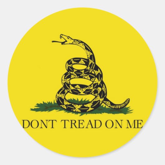 Gadsden vlag kan me niet vertellen ronde sticker (Voorkant)