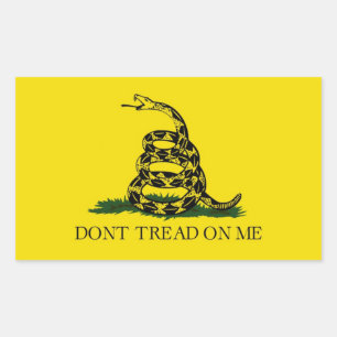 gadsden vlag niet treden op me politiek rechthoekige sticker
