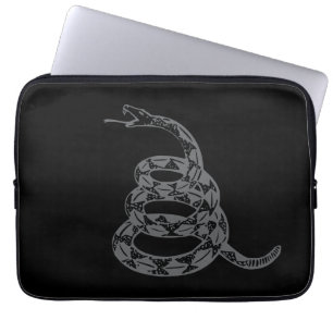 Gadsden-vlag 'Raak me niet aan' Grijs Laptop Sleeve