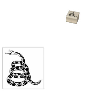 Gadsden-vlag 'Raak me niet aan' Grijs Rubberstempel