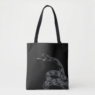 Gadsden-vlag 'Raak me niet aan' Grijs Tote Bag