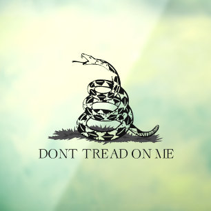 Gadsden-vlag 'Trap niet op mij' Libertarisch Geel Raamsticker