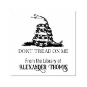 Gadsden-vlag 'Treed niet op mij' Bibliotheek Boekn Zelfinktende Stempel (Design)