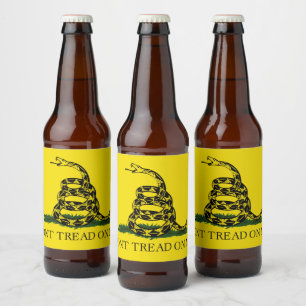 Gadsden-vlag 'Treed niet op mij' Bier Etiket