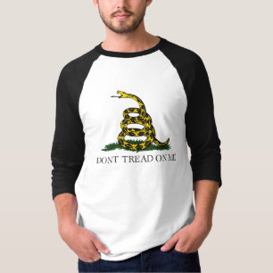 Gadsden-vlag 'Treed niet op mij' Zwart Geel T-shirt