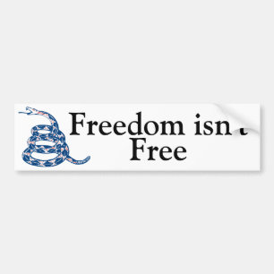 Gadsden - Vrijheid is niet vrij - voeg jouw tekst  Bumpersticker