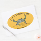 Gadsdenkrab ovale Sticker (Envelop)