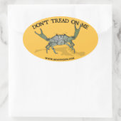 Gadsdenkrab ovale Sticker (Tas)