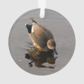 Gadwell Duck en Reflectie Kerstmis Tweezijdig Ornament (achterkant)