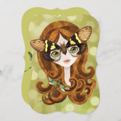 Gaeana Cicada Fairy Princess Invitation Kaart (Voorkant / Achterkant)