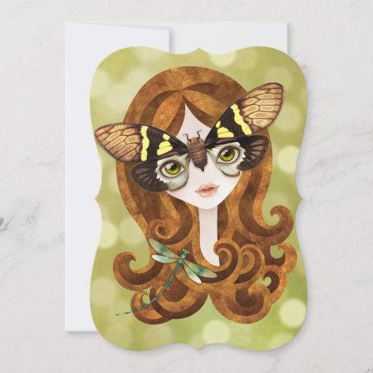 Gaeana Cicada Fairy Princess Invitation Kaart (Voorkant)