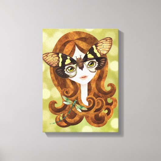 Gaeana Cicada Feeërie Ingepakt Canvas Print (Voorkant)