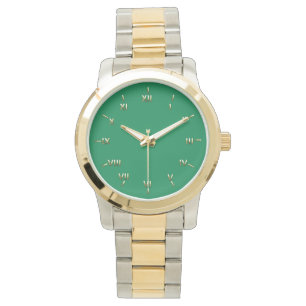 Gaelic groen en goud horloge