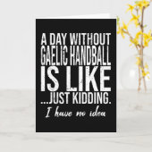 Gaelic Handball grappig cadeautje Kaart (Gele Bloem)